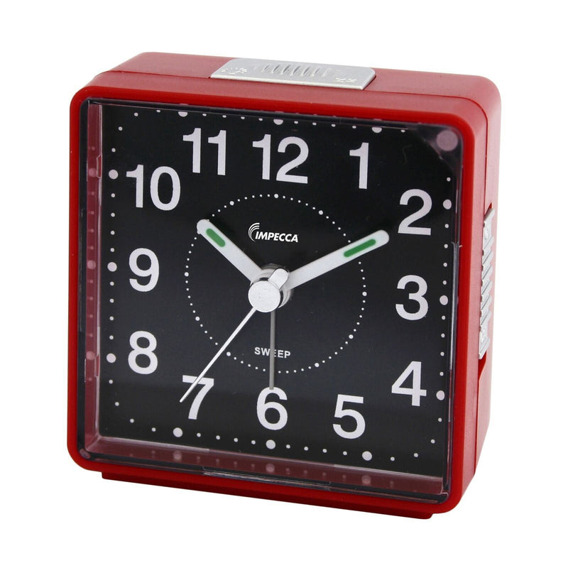 IMPECCA Travel Alarm Clock, Sweep Movement Household Appliances Red - DailySale