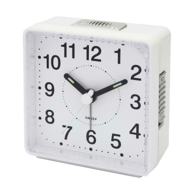IMPECCA Travel Alarm Clock, Sweep Movement Household Appliances White - DailySale