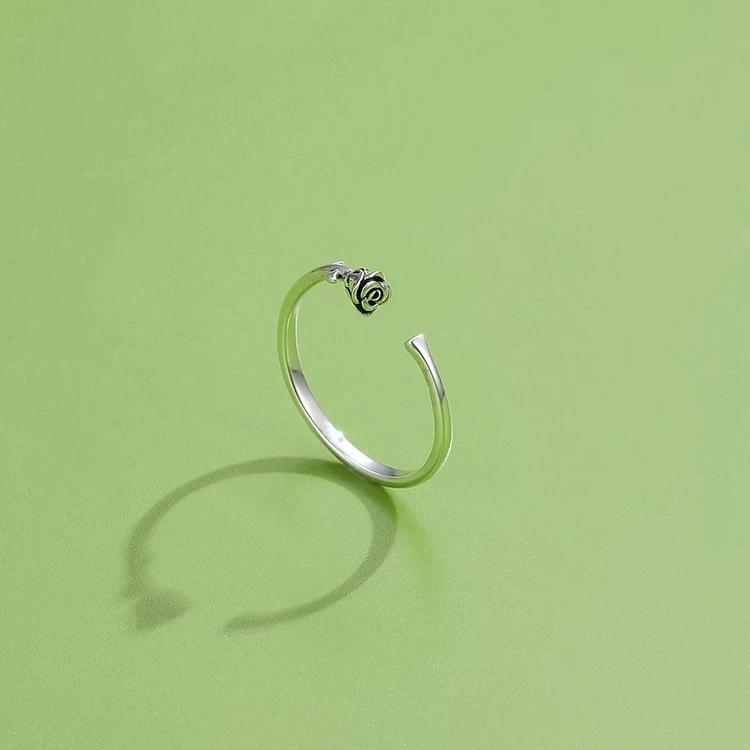 INALIS Rose Shape Adjustable Flower Ring Rings - DailySale