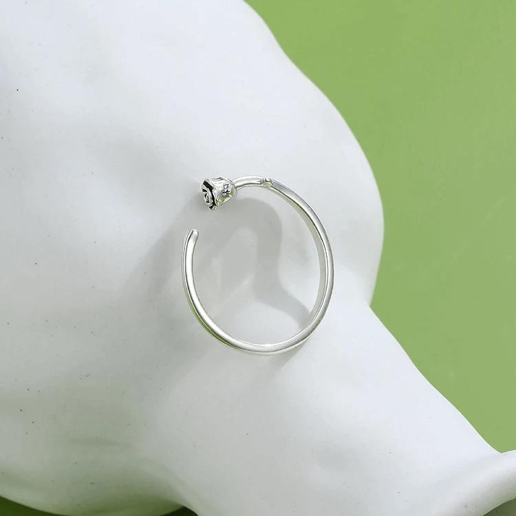 INALIS Rose Shape Adjustable Flower Ring Rings - DailySale