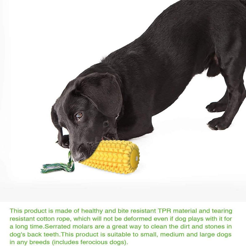 Indestructible Tough Durable Chew Corn Squeaker Interactive Dog Toys Pet Supplies - DailySale