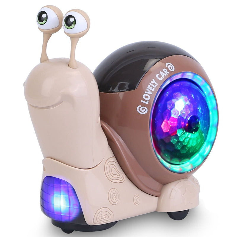 Infant Interaction Toy Automatic Obstacle Avoidance with Music Toys & Games Snail Brown - DailySale