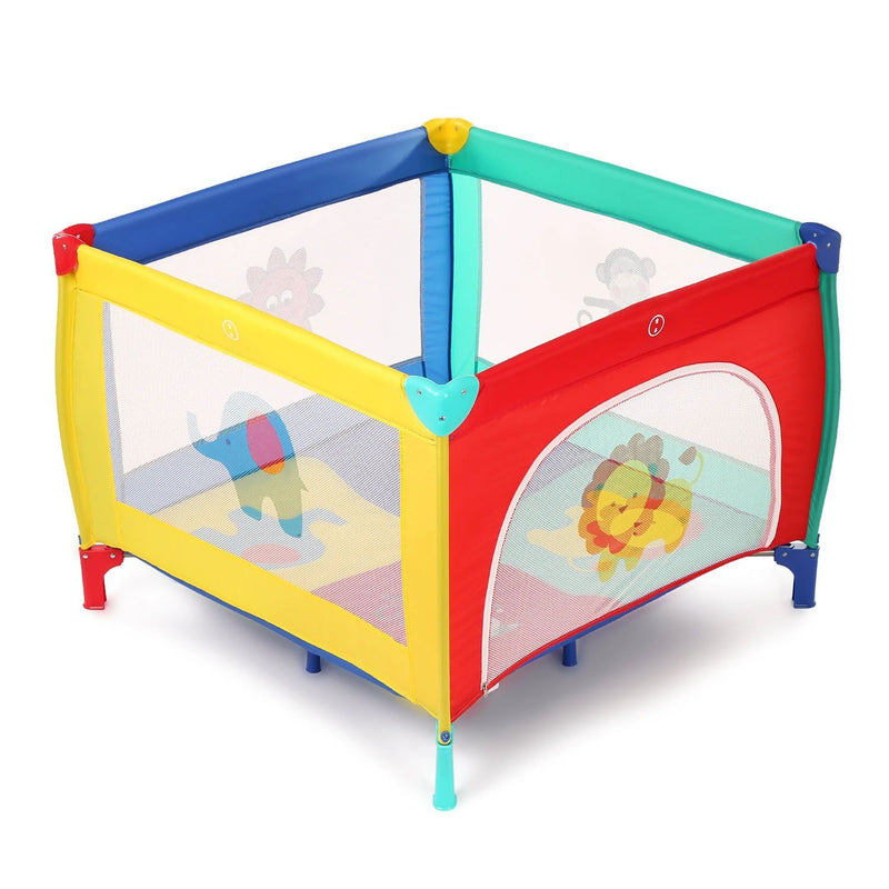 Infant Toddler Foldable Playpen Playard Mattress Safety Rail Fence Baby - DailySale