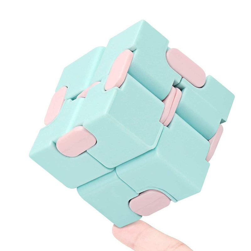 Infinity Cube Fidget Toy Stress Relieving Fidgeting Game Wellness Blue - DailySale