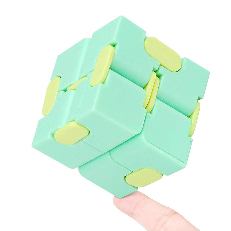 Infinity Cube Fidget Toy Stress Relieving Fidgeting Game Wellness Green - DailySale