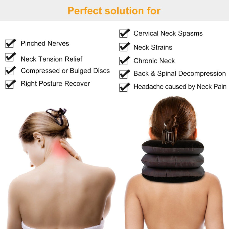 Inflatable Cervical Neck Traction Pillow Wellness - DailySale
