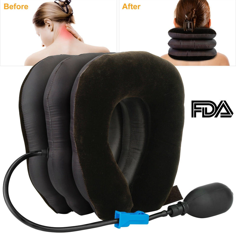 Inflatable Cervical Neck Traction Pillow Wellness - DailySale
