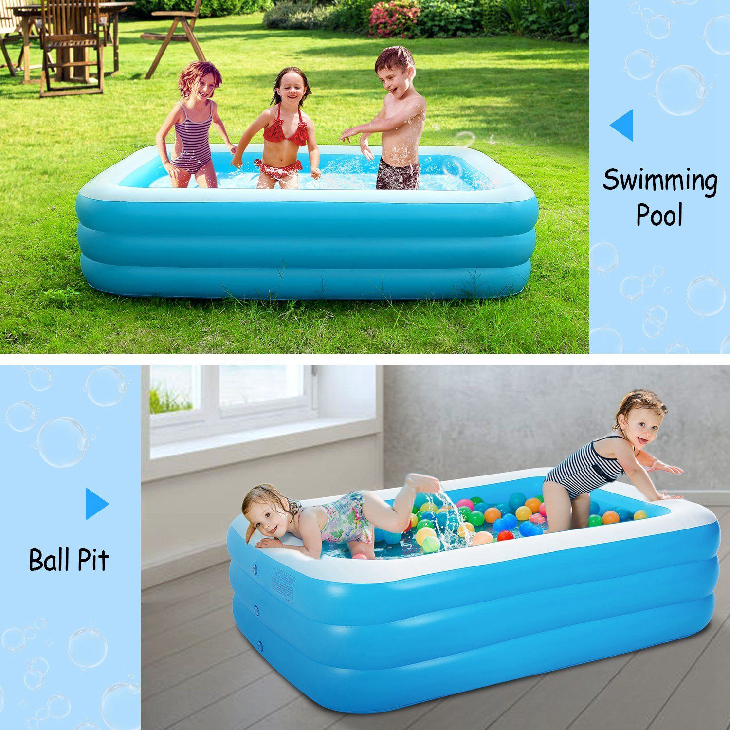 Inflatable Family Swimming Pool Sports & Outdoors - DailySale