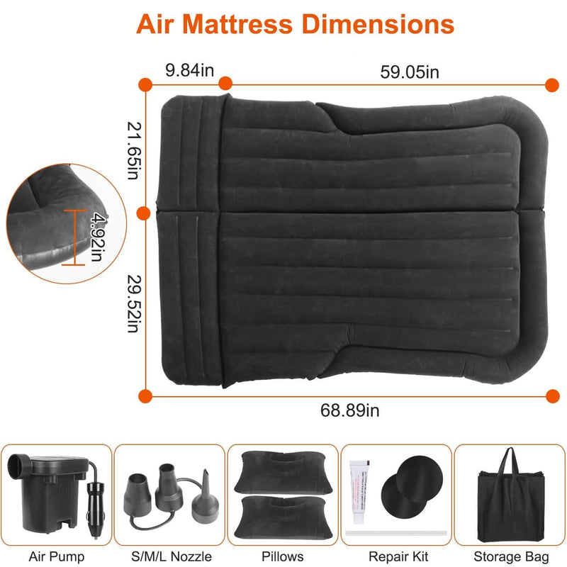 Inflatable SUV Air Mattress Thickened Camping Bed Cushion with Pillow Automotive - DailySale
