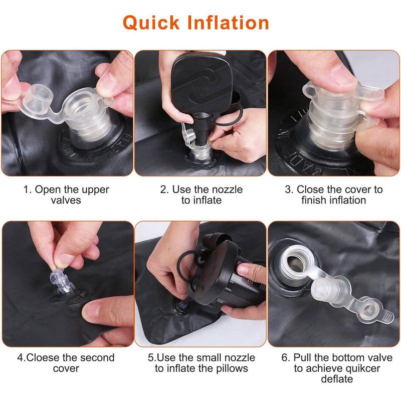 Inflatable SUV Air Mattress Thickened Camping Bed Cushion with Pillow Automotive - DailySale