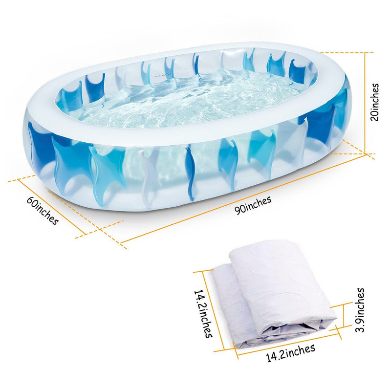 Inflatable Swimming Pool - 90×60×20"