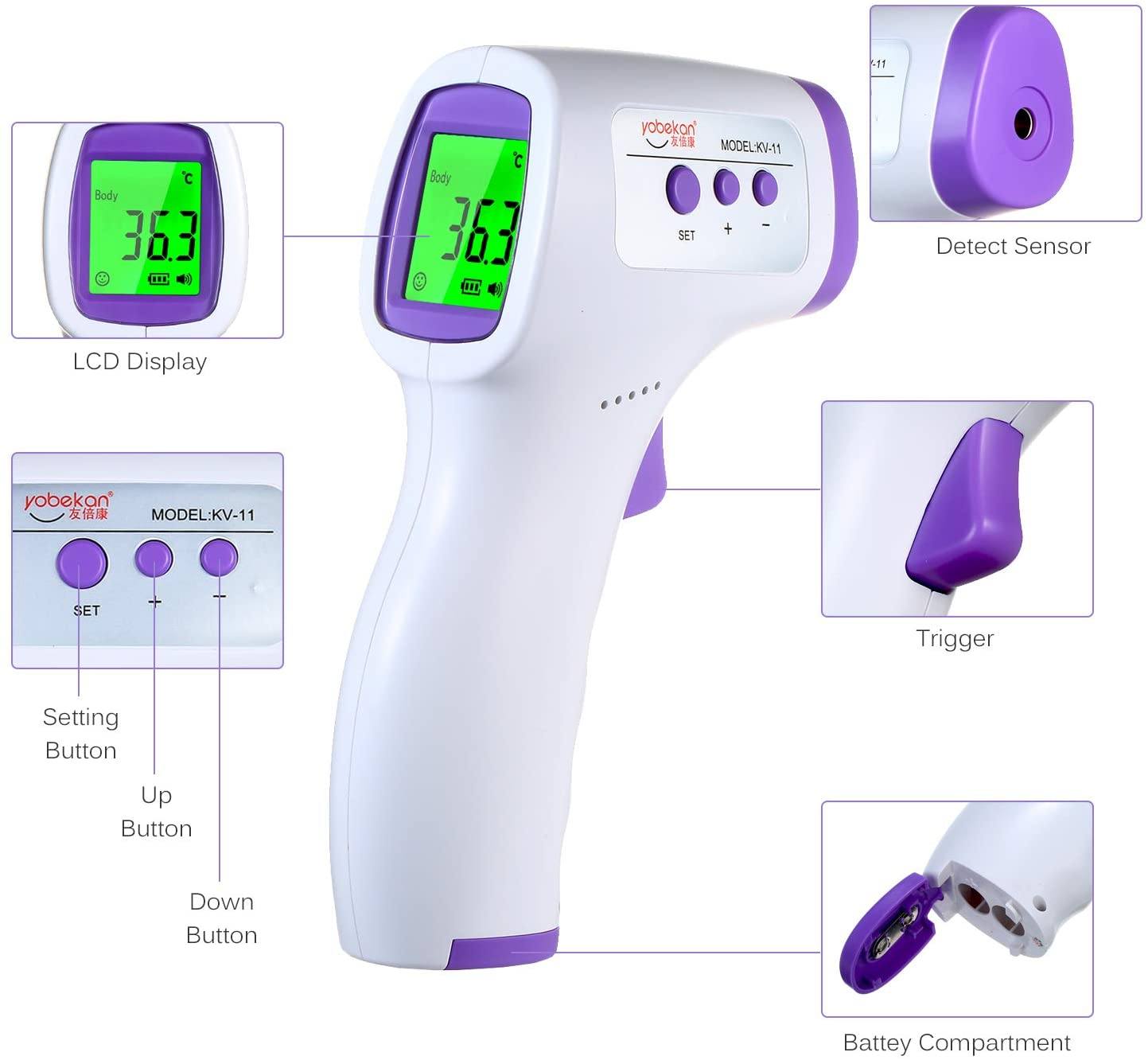 Infrared Non-Contact Thermometer Wellness & Fitness - DailySale