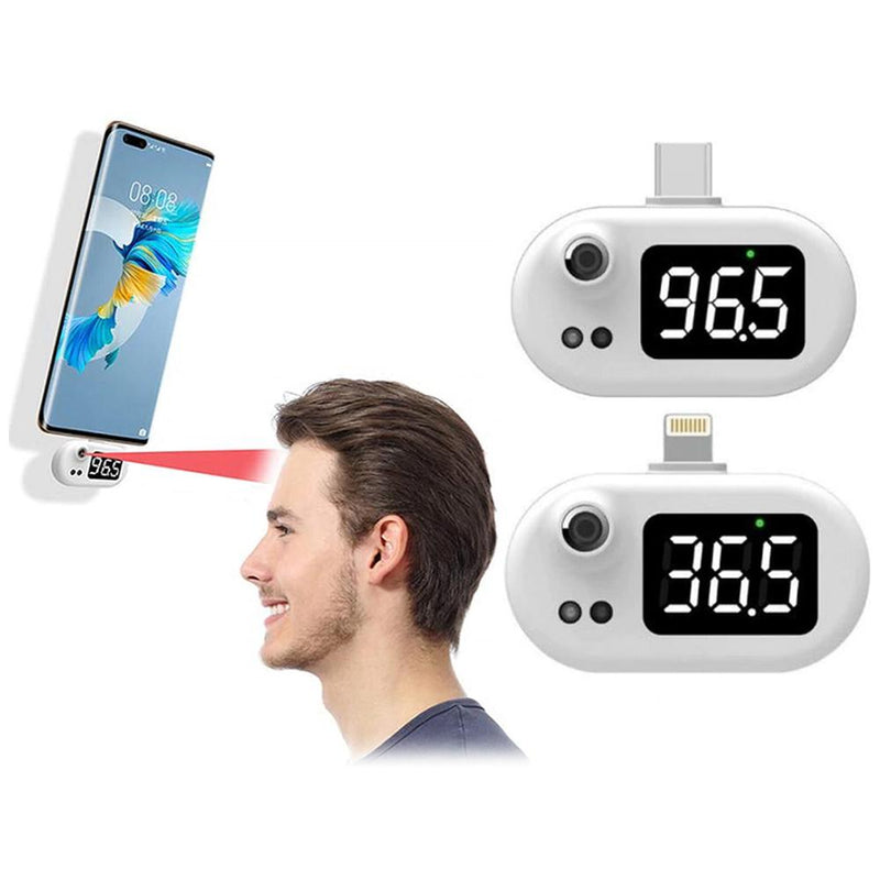 Infrared Thermometer for Apple Lightning or Android USB-C Face Masks & PPE - DailySale