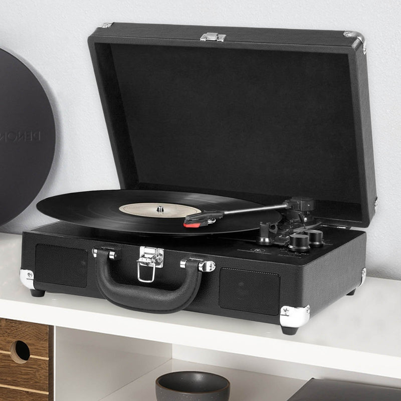 Innovative Technology Nostalgic 3-Speed Vintage Suitcase Turntable Gadgets & Accessories - DailySale