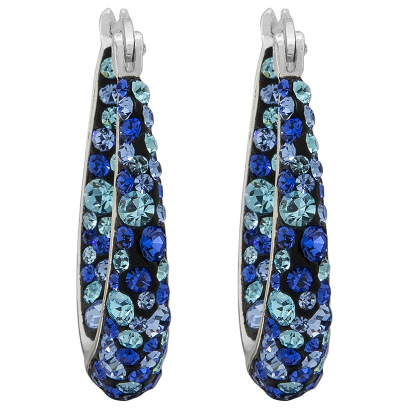 Inside Out Ocean Blue Hoop Earrings Jewelry - DailySale