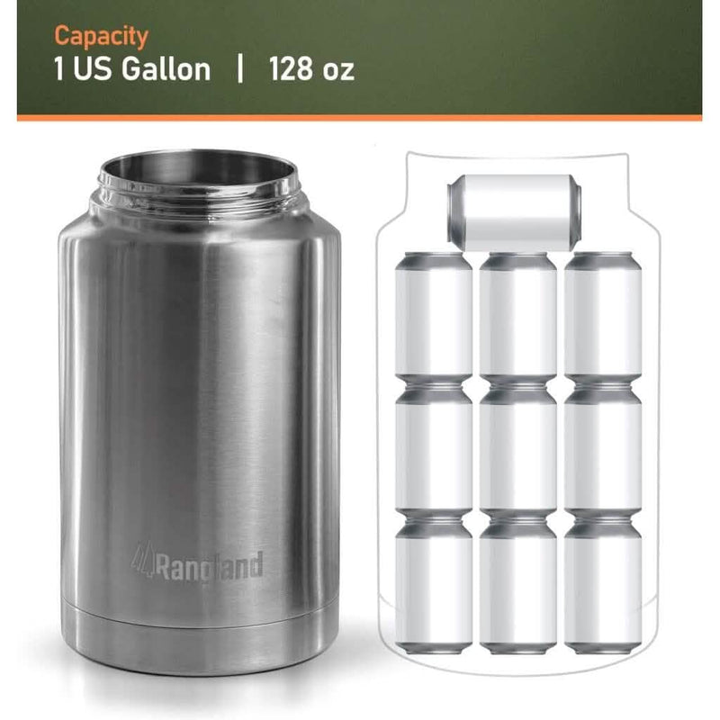Insulated 1 Gallon Stainless Steel Wide Mouth Growler with Tactical Carrying Bag Sports & Outdoors - DailySale