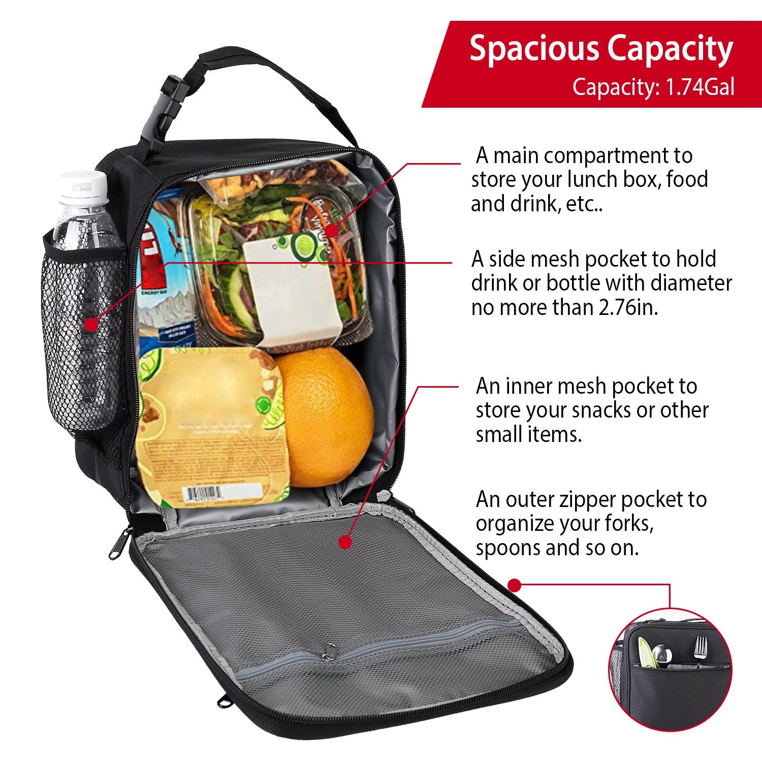 Insulated Portable Lunch Box Bags & Travel - DailySale