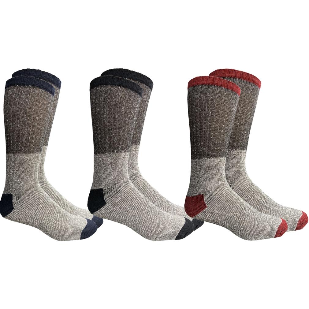 Insulated Thermal Cotton Cold Weather Crew Socks for Men or Women -3_P