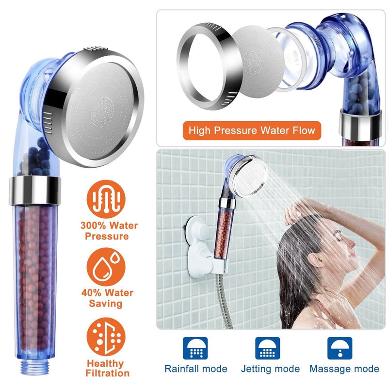 Ionic High Pressure Filter Shower Head Bath - DailySale
