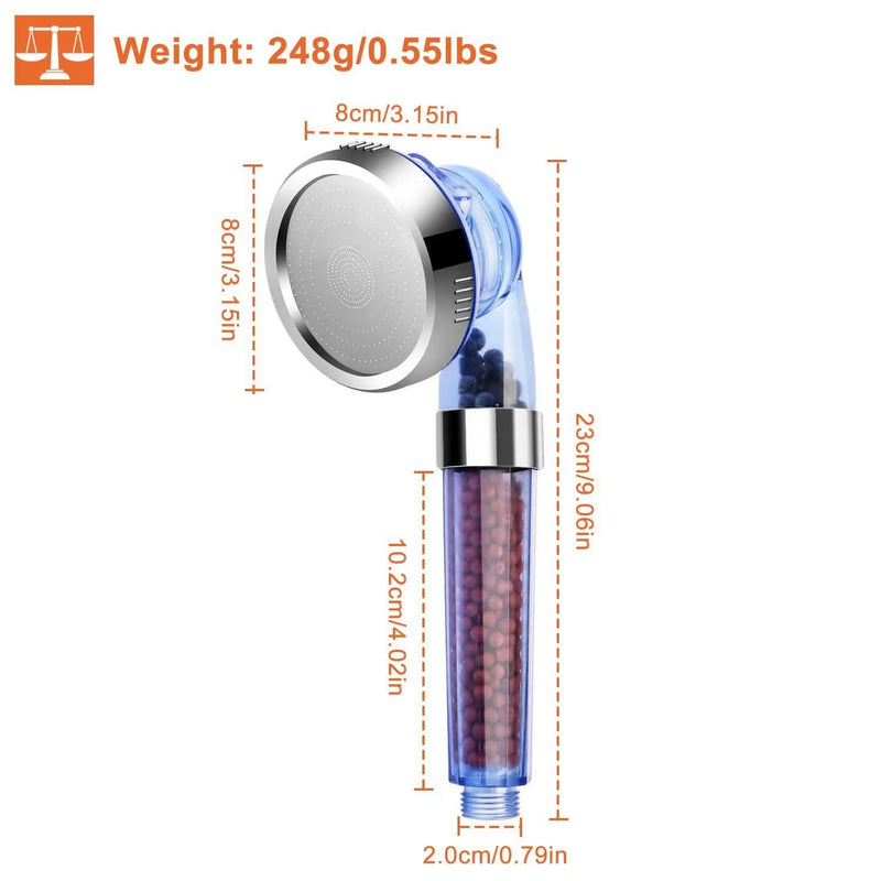 Ionic High Pressure Filter Shower Head Bath - DailySale