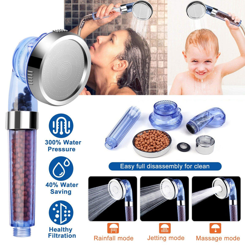 Ionic High Pressure Filter Shower Head Bath - DailySale