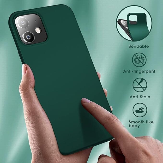 iPhone 12 Pro & iPhone 12 Case Ultra-Thin Soft Flexible TPU Matte Finish Coating - Green Mobile Accessories - DailySale