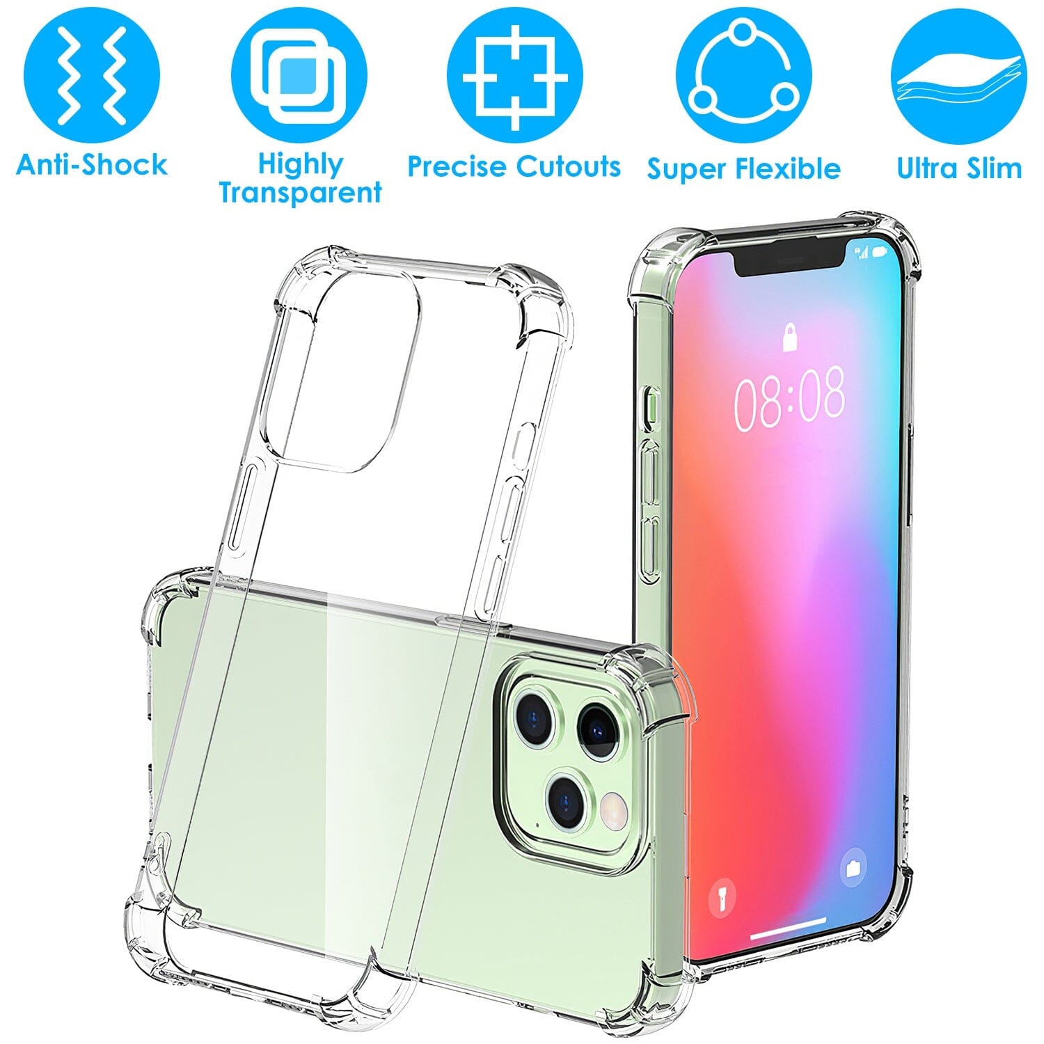 iPhone Shockproof Clear Phone Case Soft TPU Mobile Accessories - DailySale