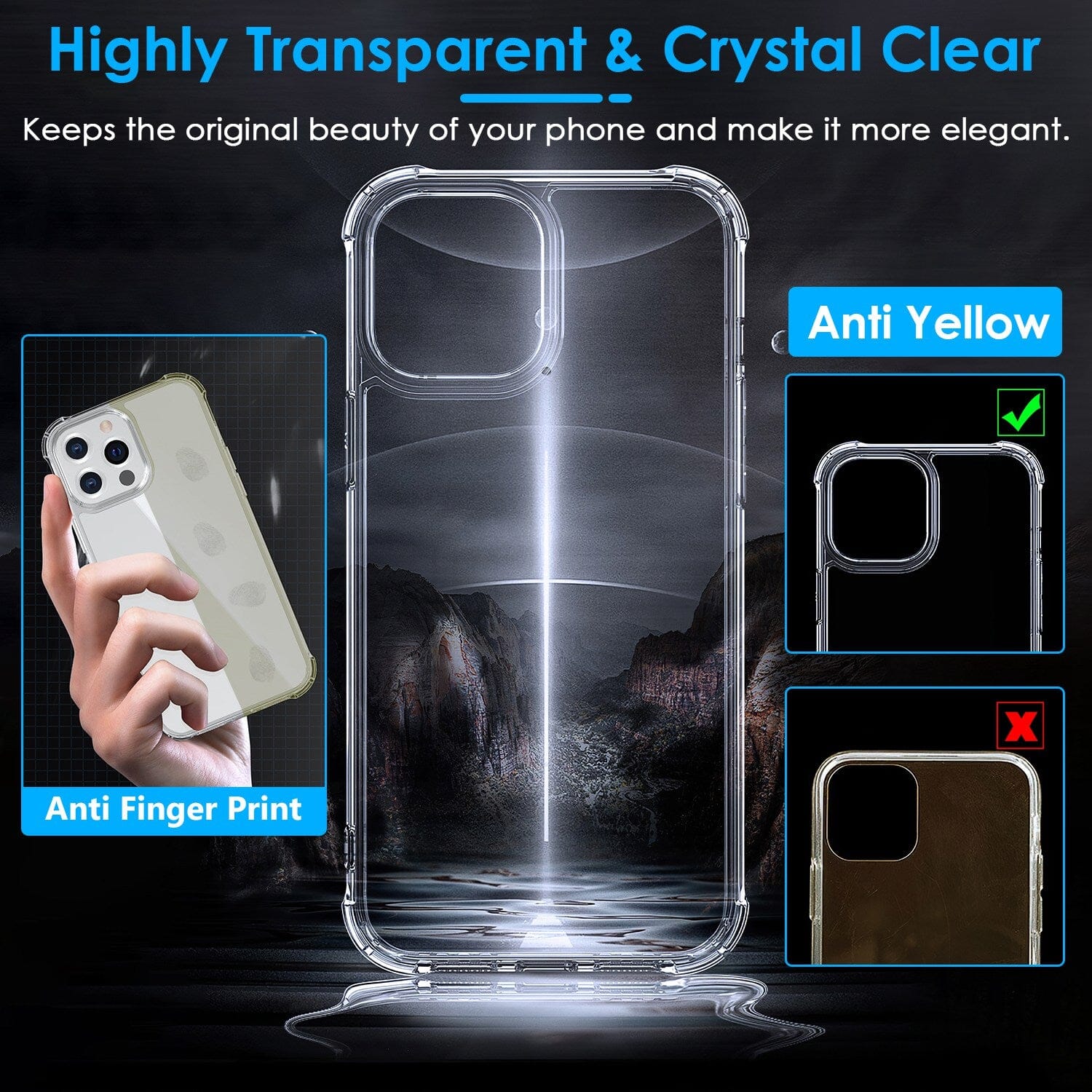 iPhone Shockproof Clear Phone Case Soft TPU Mobile Accessories - DailySale