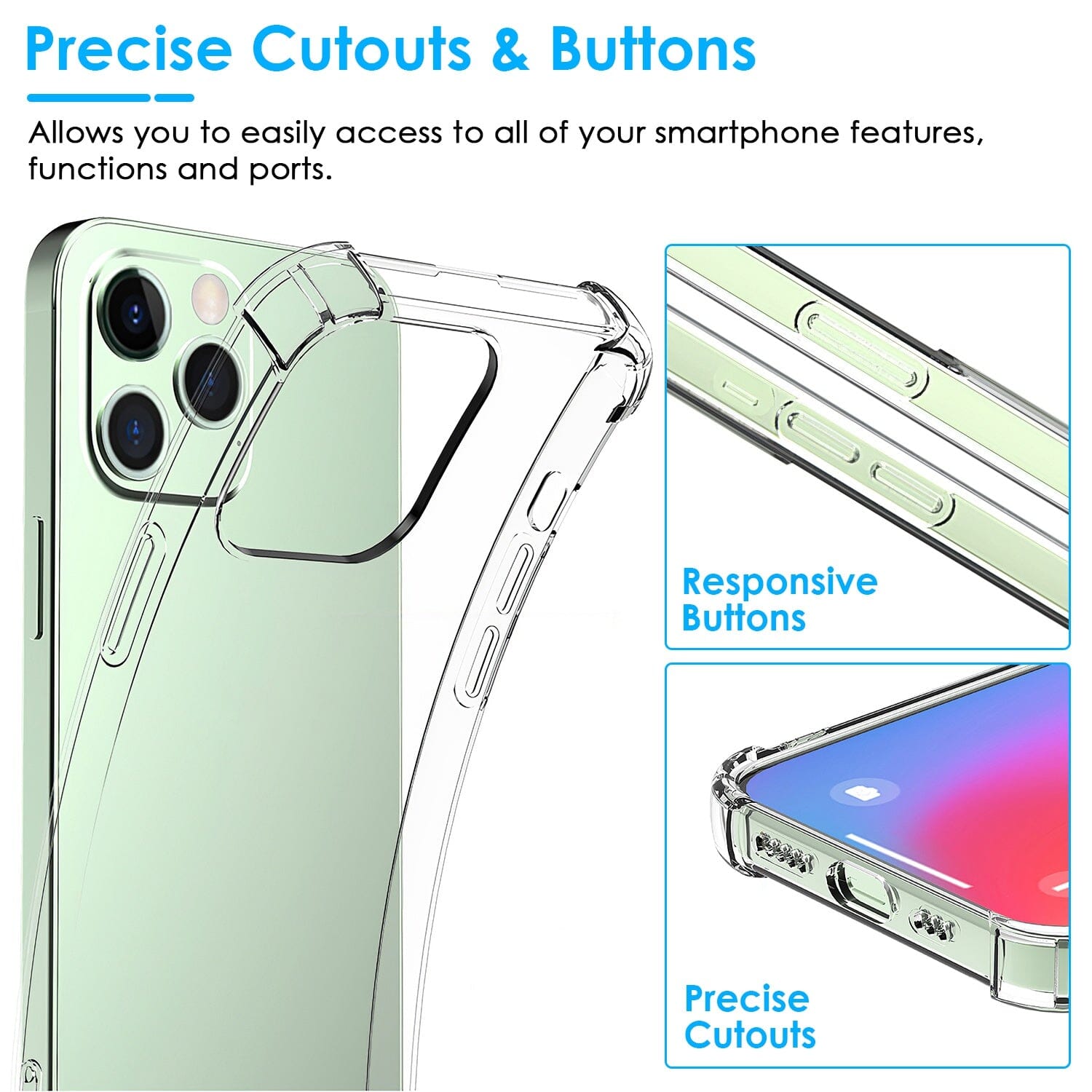 iPhone Shockproof Clear Phone Case Soft TPU Mobile Accessories - DailySale