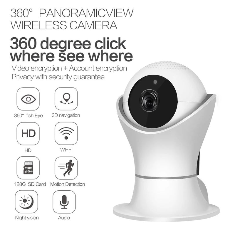 iPM World HD 360 Degree Panoramic View 1080p Wireless IP Camera Gadgets & Accessories - DailySale