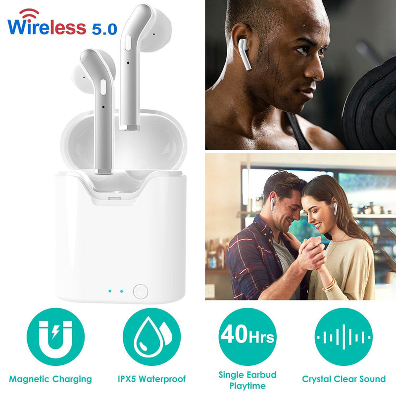 IPX5 Waterproof Wireless 5.0 TWS Earbuds Headphones & Audio - DailySale