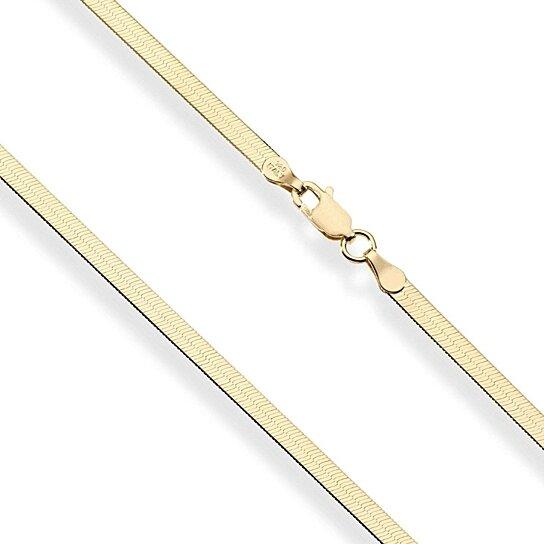 Italian Gold Sterling Silver Herringbone Chain Necklaces - DailySale