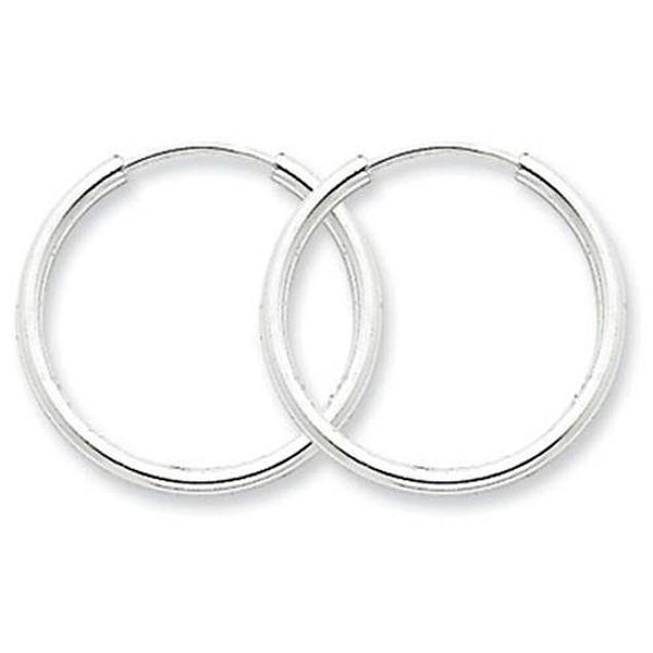Italian-Made 20mm Sterling Silver Hoop Earrings Earrings - DailySale