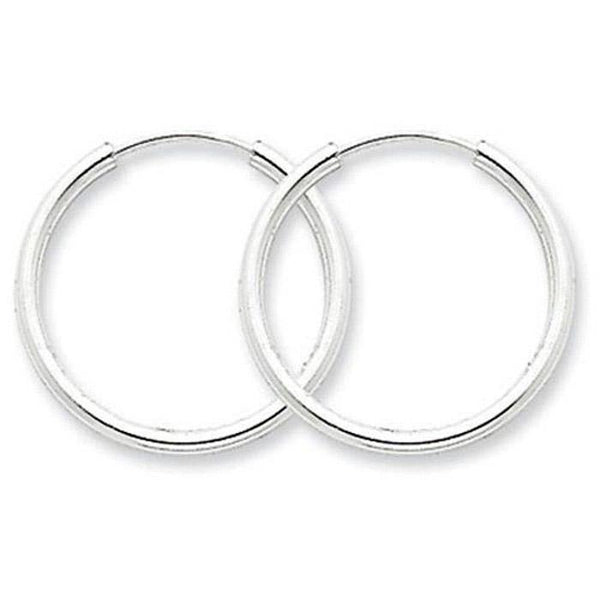 Italian-Made 20mm Sterling Silver Hoop Earrings Jewelry - DailySale