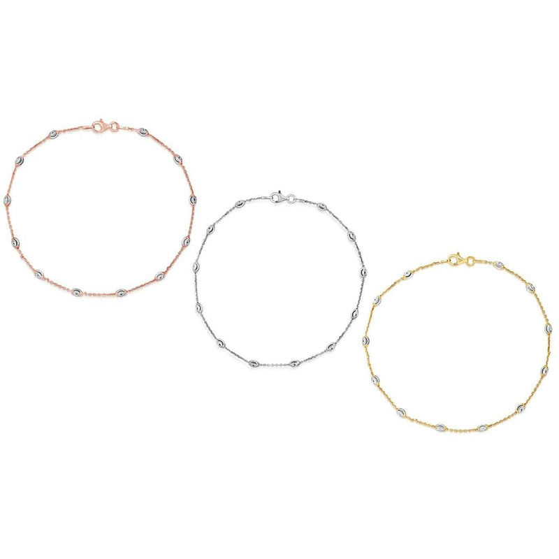 Italian Sterling Silver 10" Anklets Bracelets - DailySale