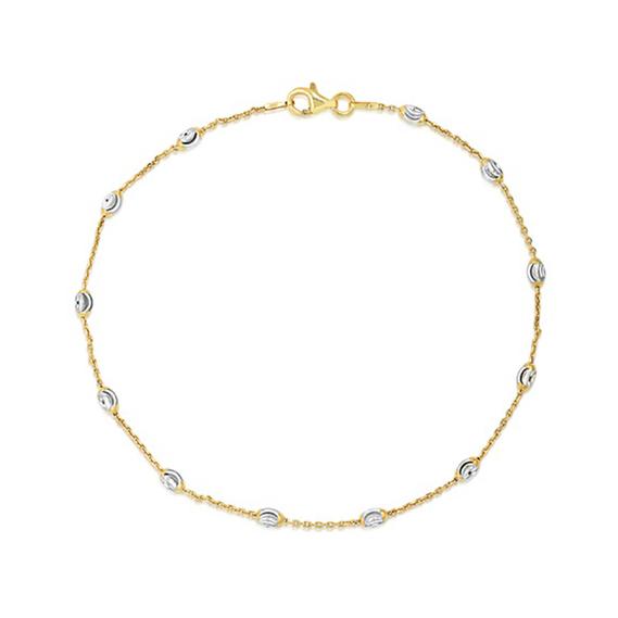 Italian Sterling Silver 10" Anklets Bracelets Gold - DailySale