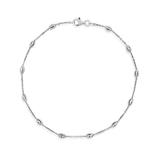 Italian Sterling Silver 10" Anklets Bracelets Silver - DailySale