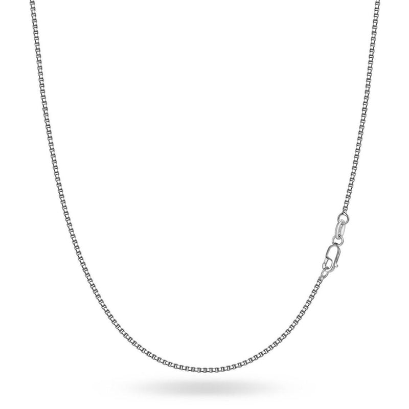 Italian Sterling Silver 1mm Unisex Box Chain Necklace Necklaces 16" - DailySale