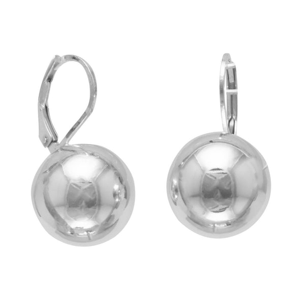 Italian Sterling Silver 6MM Leverback Ball Earrings Jewelry - DailySale