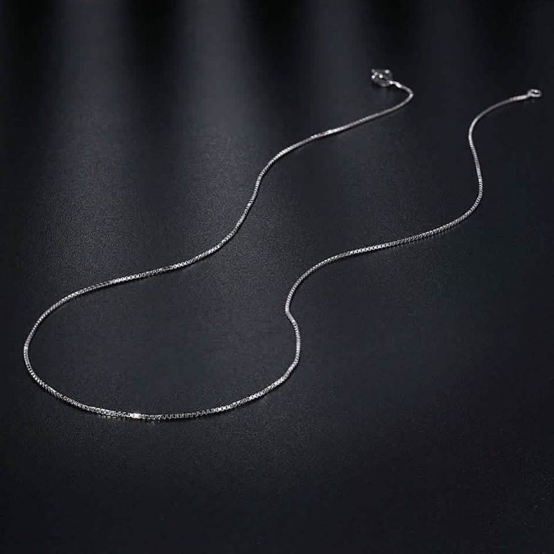 Italian Sterling Silver Box Chain Necklaces 18" - DailySale