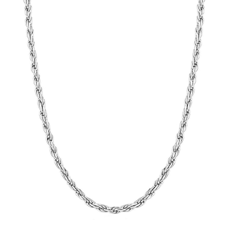 Italian Sterling Silver Chains Necklaces Rope 16"-18" - DailySale