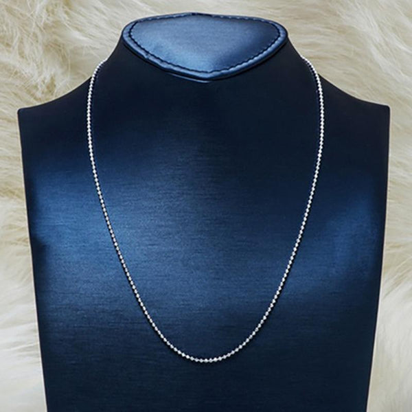 Italian Sterling Silver Diamond Cut Bead Chain Necklace Jewelry - DailySale