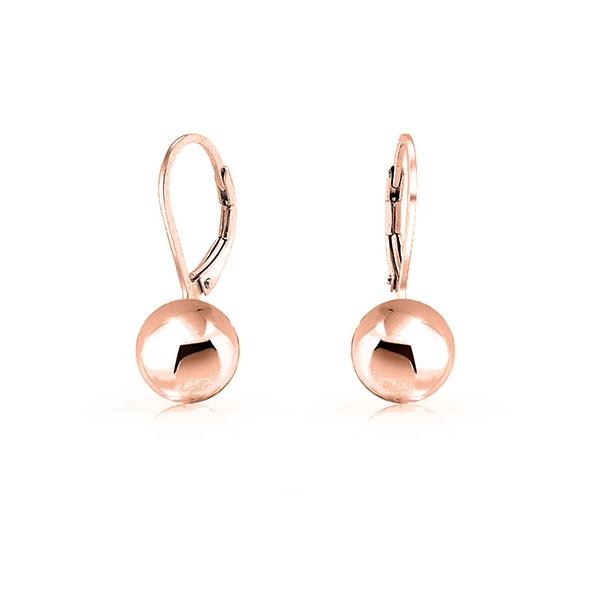 Italian Sterling Silver Leverback Ball Earrings Jewelry Rose Gold - DailySale