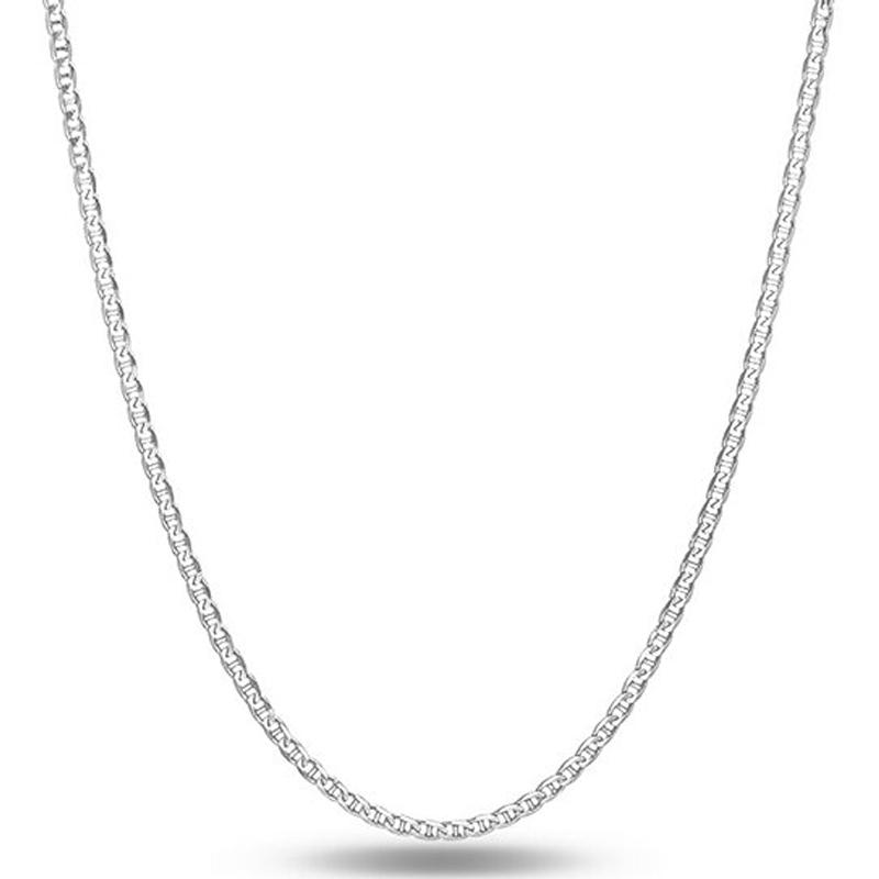 Italian Sterling Silver Mariner Link Chain Jewelry 16" - DailySale