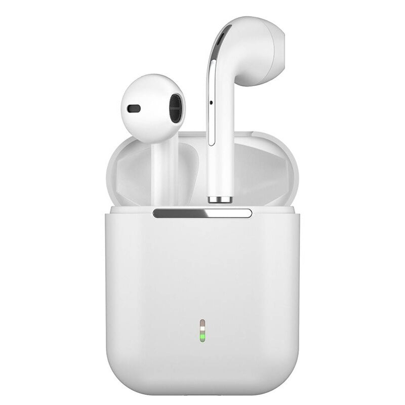 J18 TWS Bluetooth Earphone Stereo True Wireless Headset Earbuds Headphones & Audio White - DailySale