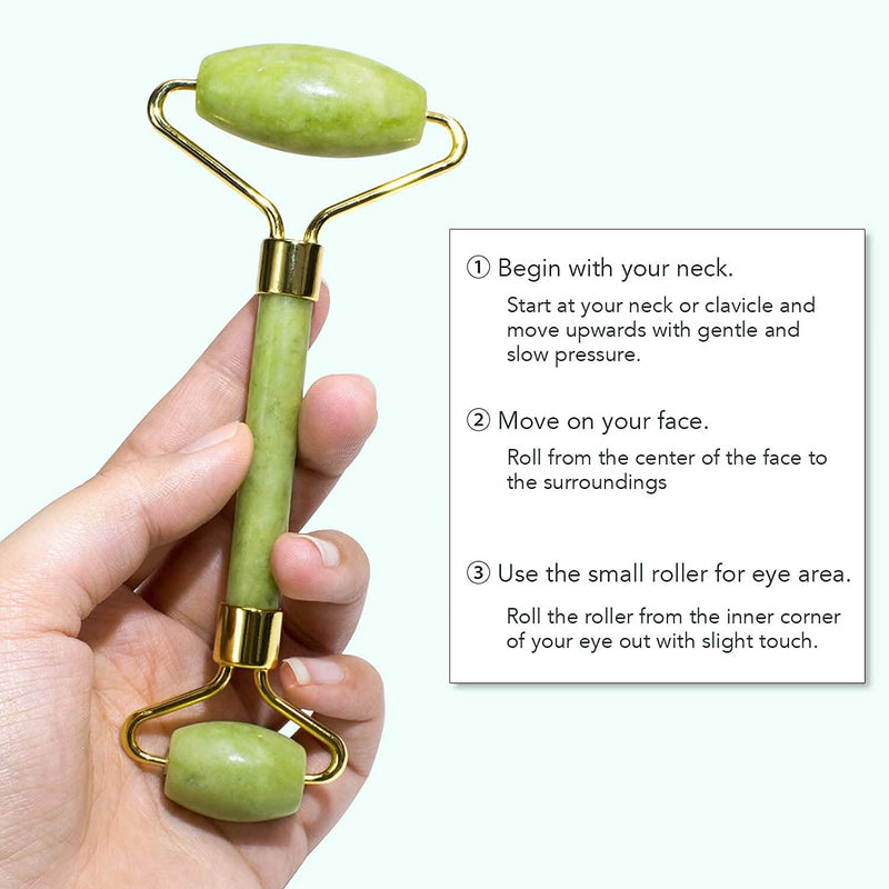 Jade Roller & Gua Sha Set Facial Beauty Tools Face Roller Skin Massager Beauty & Personal Care - DailySale