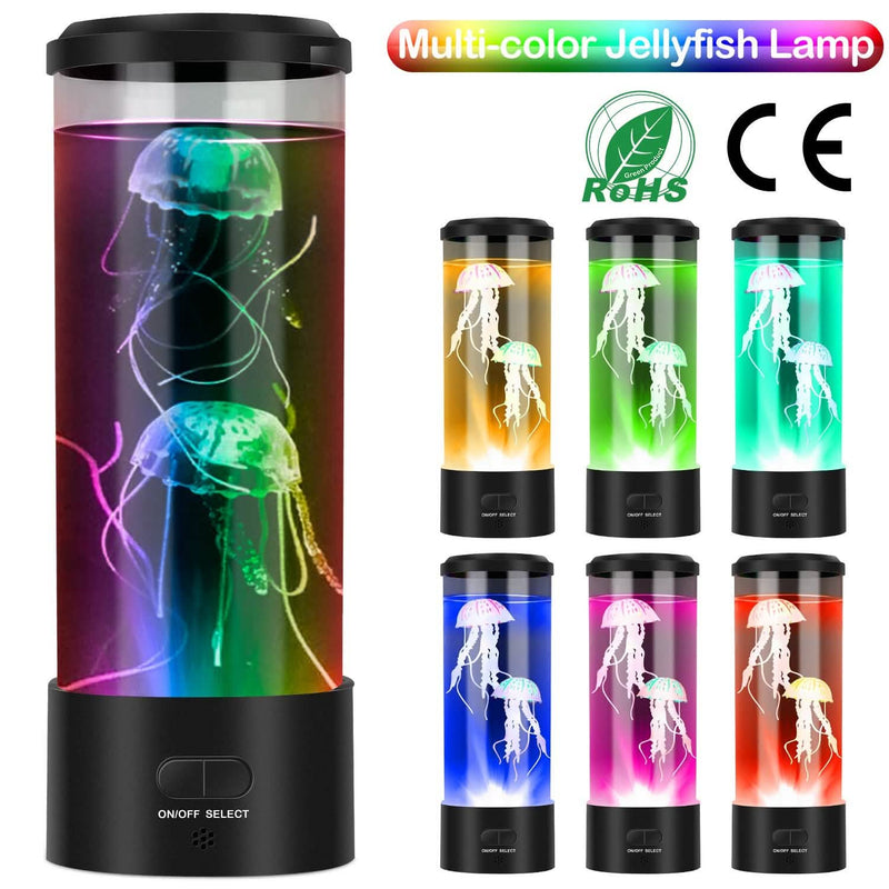 Jellyfish Lava Lamp Multicolor Changing Mood Night Light Indoor Lighting - DailySale