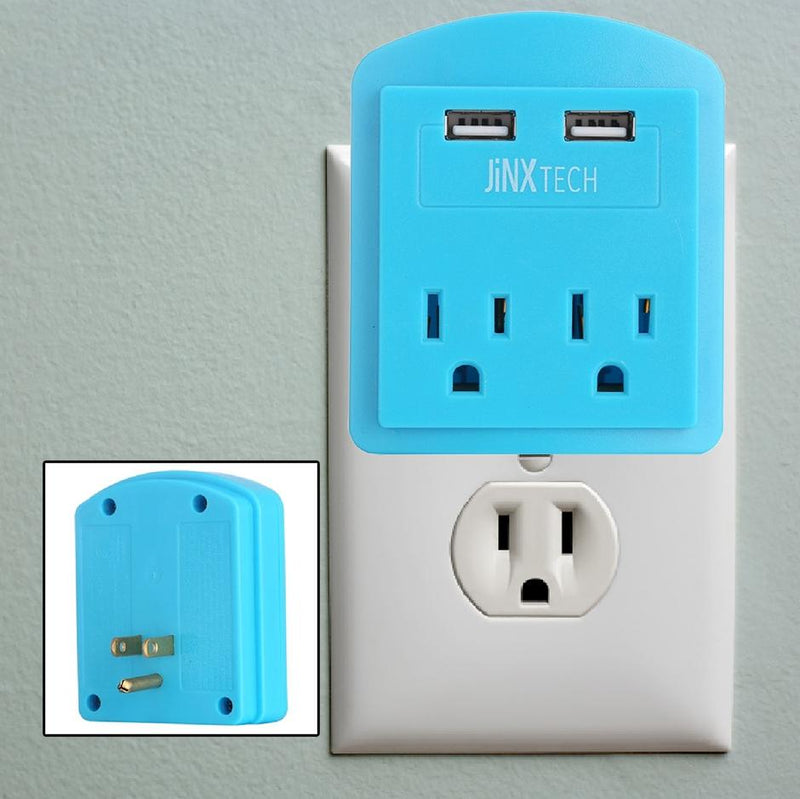 JinxTech 2-Outlet Wall Tap with Dual USB Gadgets & Accessories - DailySale