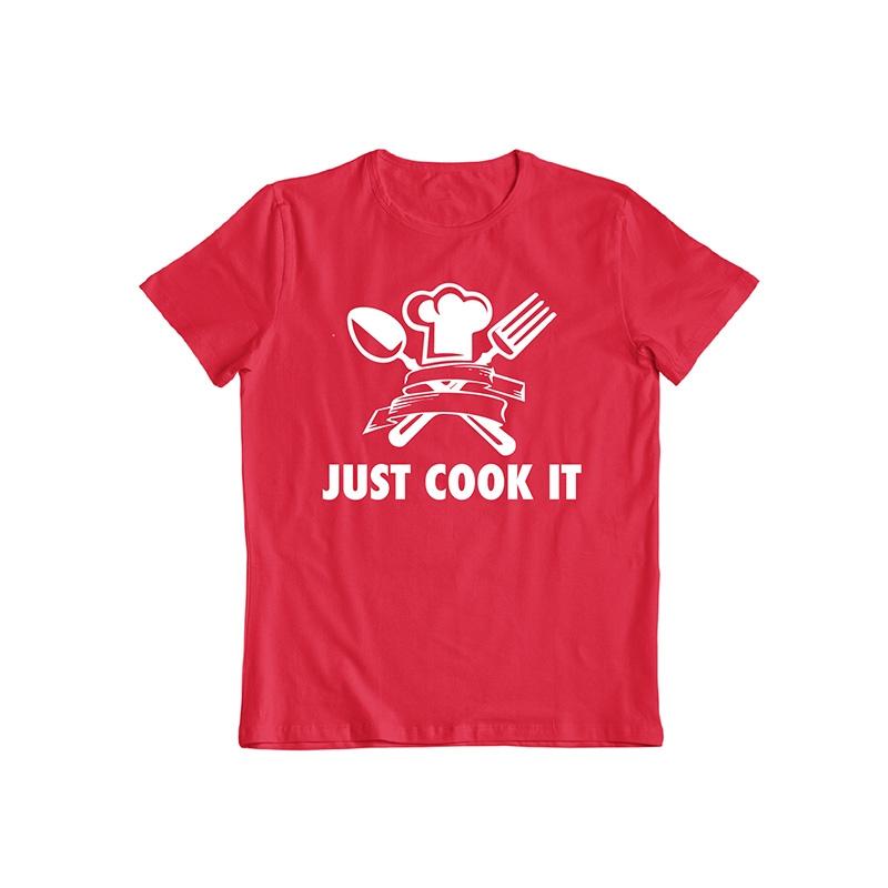 Just Cook It Fun T-Shirt Women's Apparel S Red - DailySale