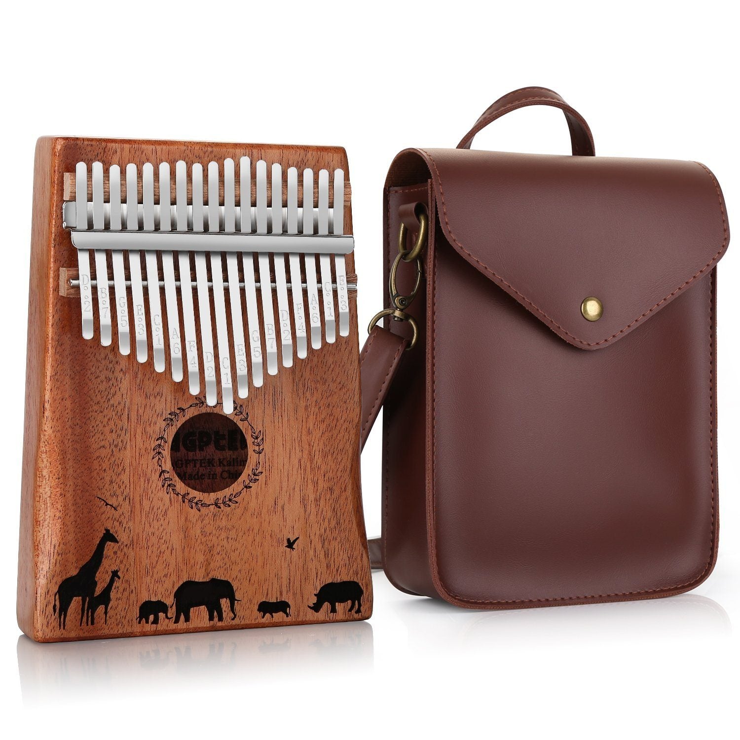 Kalimba 17 Keys Thumb Piano with Tuning Hammer and Bag Toys & Games - DailySale